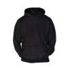 W76 Relaxed Soft Oversized Hoodie Vintage Black colour image